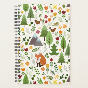Scandinavian Style Illustrations on Cream Pattern Planner