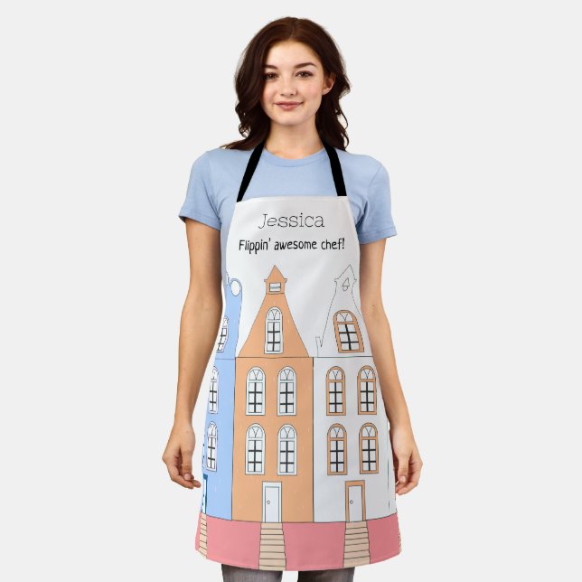 Scandinavian style Minimalism Pastel Colours  Apron (Worn)