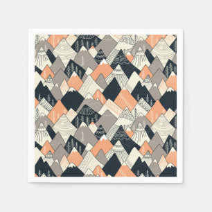 Scandinavian Style Mountain Pattern Napkin