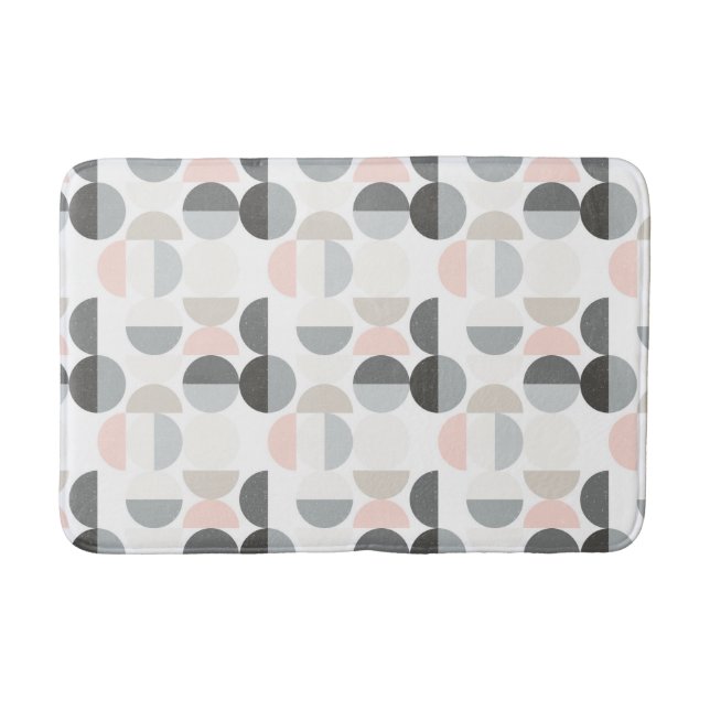 Scandinavian Style Semi-Circle Pattern Bath Mat (Front)