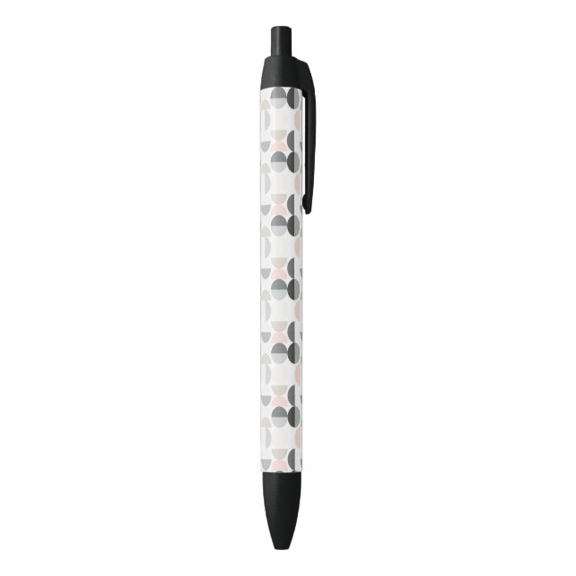 Scandinavian Style Semi-Circle Pattern Black Ink Pen (Bottom (Vertical))