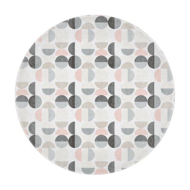 Scandinavian Style Semi-Circle Pattern Cutting Board (Front)