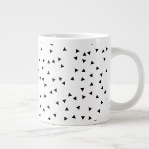 Scandinavian Style Triangle Pattern Large Coffee Mug