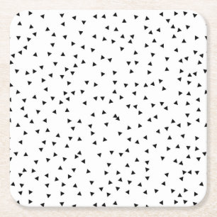 Scandinavian Style Triangle Pattern Square Paper Coaster