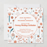 Scandinavian Summer Flowers Boho Evening Wedding