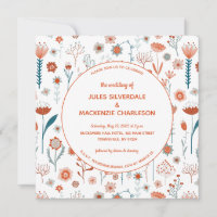 Scandinavian Summer Flowers Boho Wedding