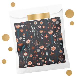Scandinavian Summer Flowers Dark Favour Bag