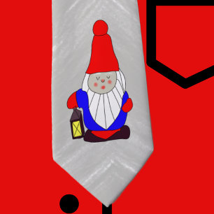 Scandinavian Swedish Christmas Gnome Tie