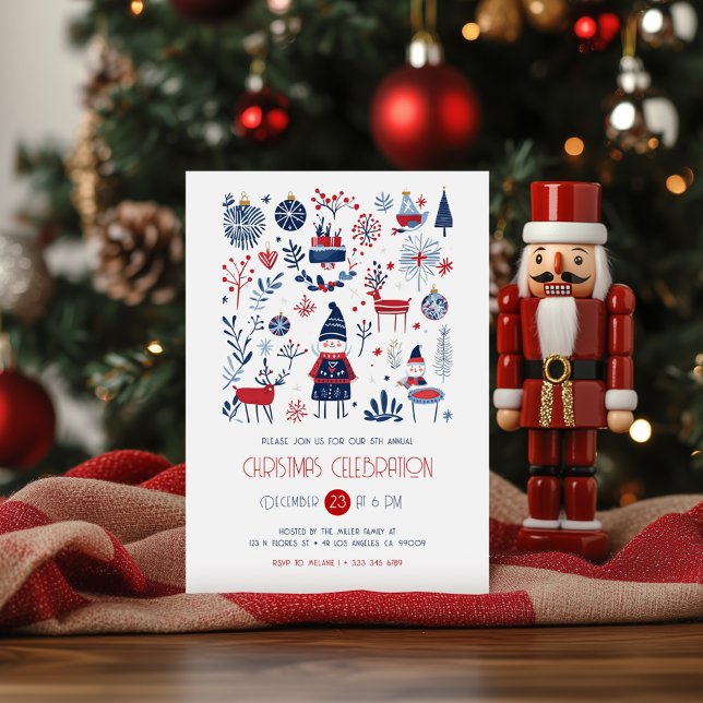 Scandinavian Theme Christmas Party Invitation (Creator Uploaded)