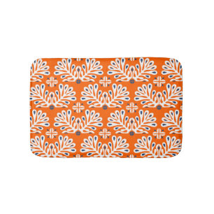 Scandinavian Tradition: Ethnic Floral Mosaic. Bath Mat