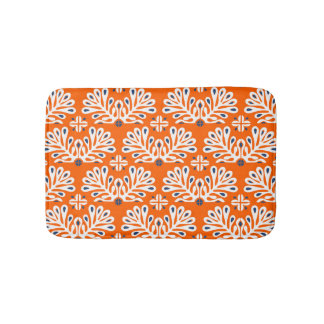 Scandinavian Tradition: Ethnic Floral Mosaic. Bath Mat