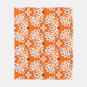Scandinavian Tradition: Ethnic Floral Mosaic. Fleece Blanket