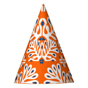 Scandinavian Tradition: Ethnic Floral Mosaic. Party Hat