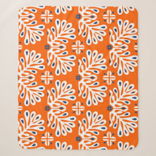 Scandinavian Tradition: Ethnic Floral Mosaic. Sherpa Blanket