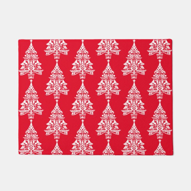 Scandinavian Traditional Christmas Decorations Doormat (Front)