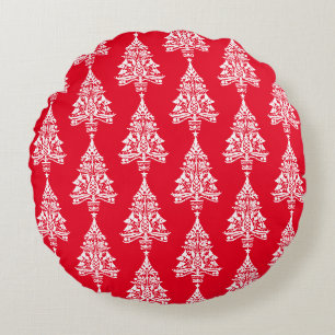 Scandinavian Traditional Christmas Decorations Round Cushion