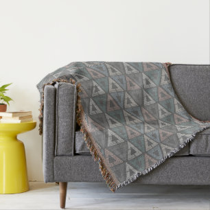 Scandinavian Triangles Throw Blanket