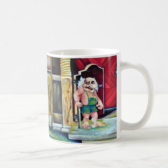 Scandinavian Troll, realism  painting Coffee Mug (Right)