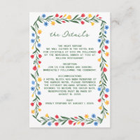 Scandinavian Wildflower Folk Art Colourful Wedding