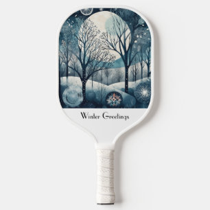 Scandinavian Winter, customisable Pickleball Paddle