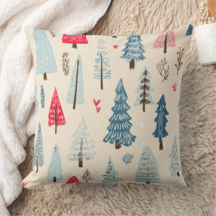 Scandinavian Winter Forest Pattern (2) Cushion