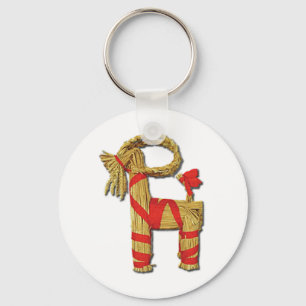 Scandinavian Yule Goat Key Ring