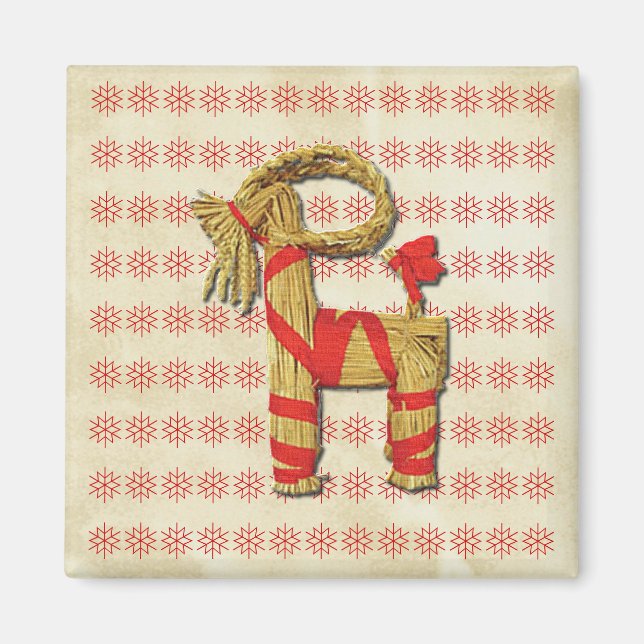 Scandinavian Yule Goat Magnet (Front)