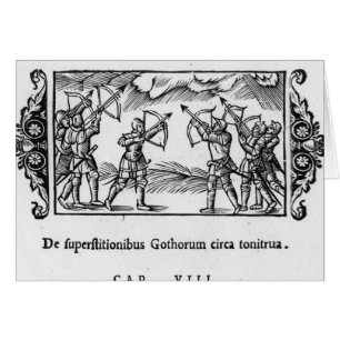 Scandinavians using their arrows