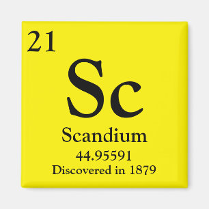 Scandium Periodic Table Magnet