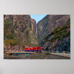 Scania 141 på vej til Honningsvåg, Norge Poster