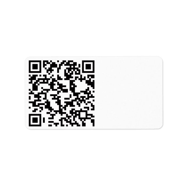 Scannable QR Bar code Label (Front)