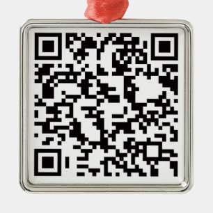 Scannable QR Bar code Metal Tree Decoration