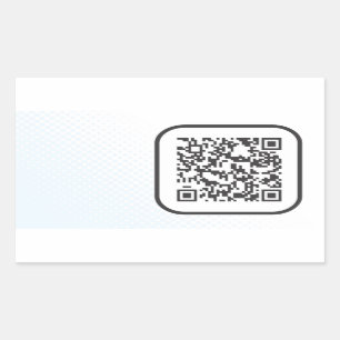 Scannable QR Bar code Rectangular Sticker