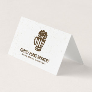 Scannable QR Brewery Folded Business Card