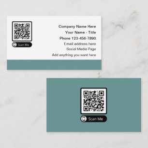 Scannable QR Code Promotional Business Cards