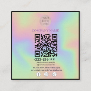 Scannable QR code Social  Media  business cards  