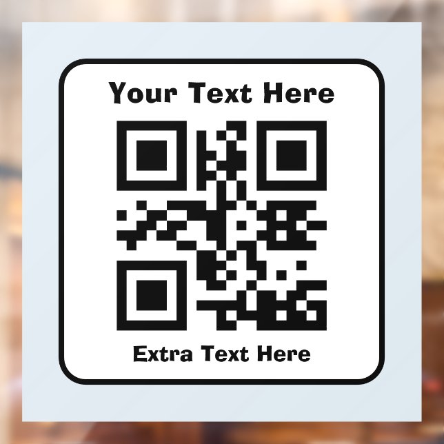 Scannable QR Code Template w/Editable Text (Sheet 2)
