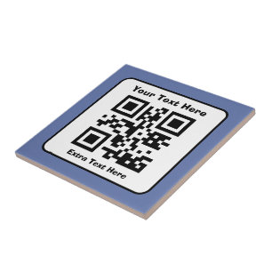 Scannable QR Code Template w/Editable Text Tile