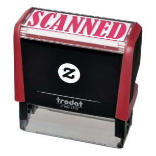 Scanned Business Office Framed Simple Word Self-inking Stamp