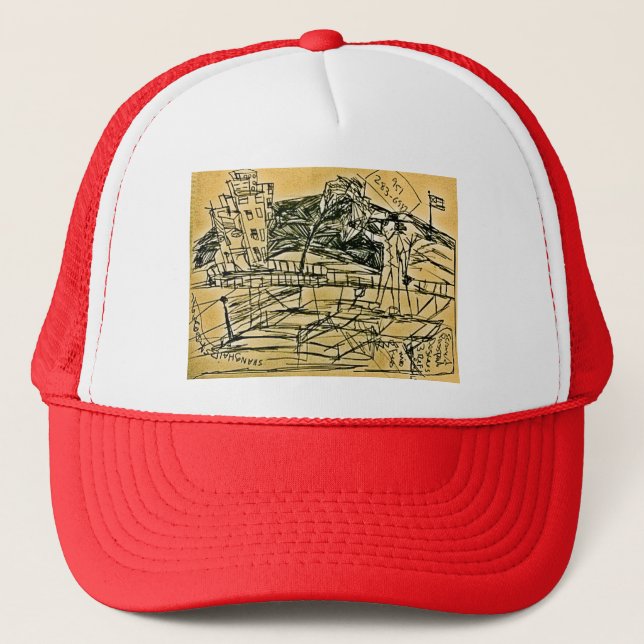 SCANNED PASSPORT TRUCKER HAT (Front)