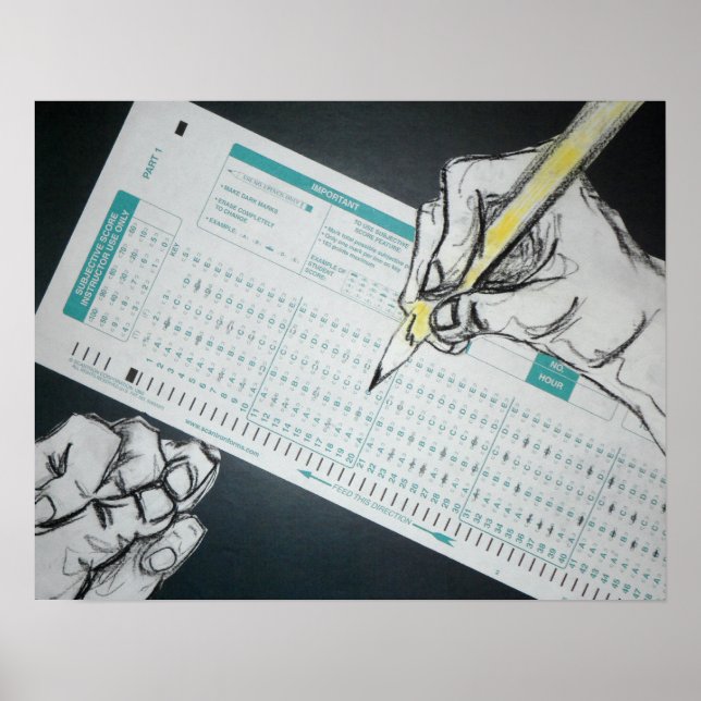 scantron illustration poster (Front)