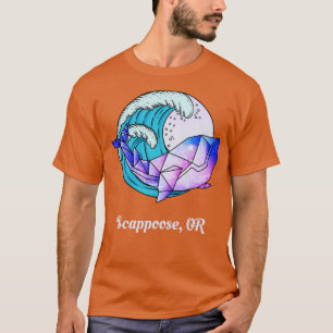 Scappoose OR Japanese Paint Geometric Orca Killer  T-Shirt