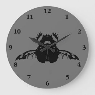 Scarab Beetle Large Clock
