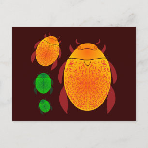 Scarab Beetle Postcard