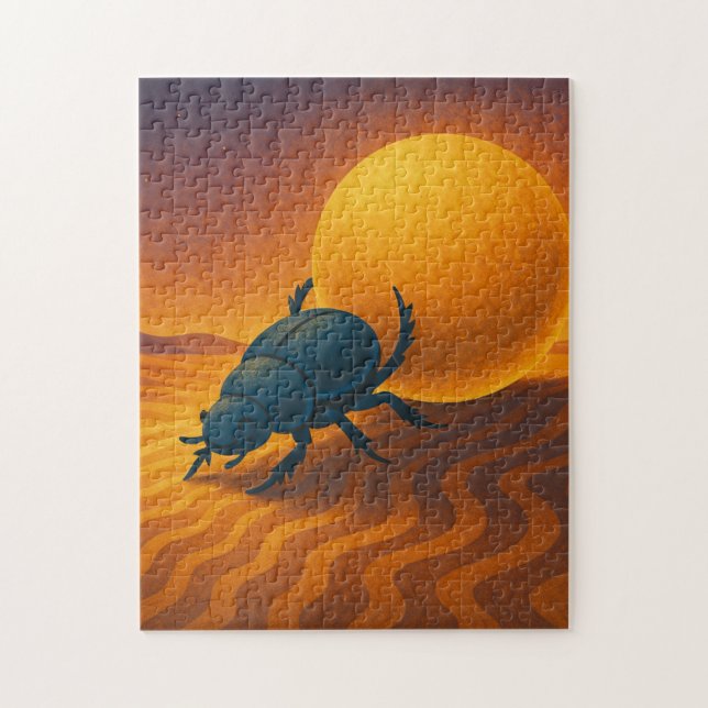 Scarab Beetle Puzzle Divine Sacred Gold (Vertical)