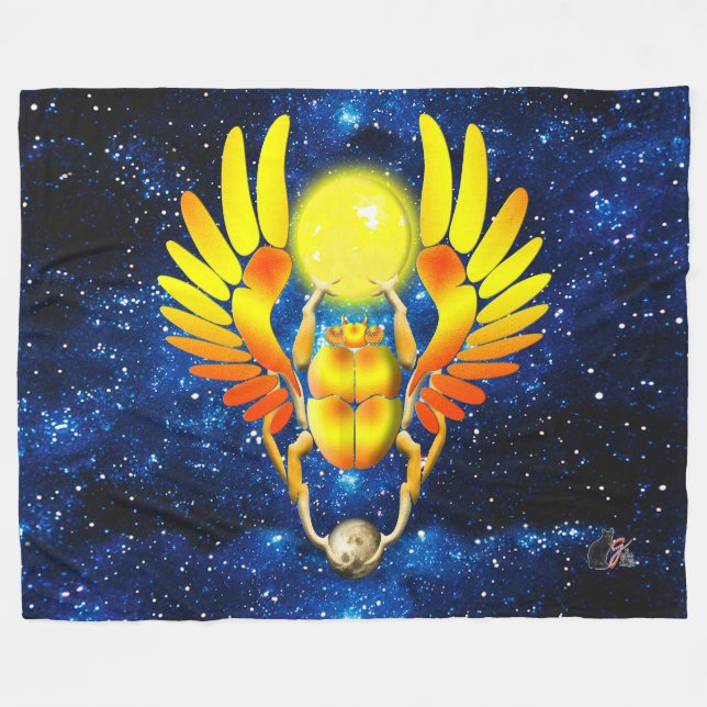 Scarab Fleece Blanket (Front (Horizontal))