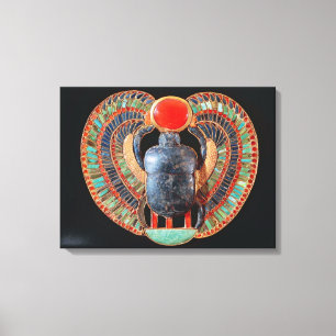 Scarab pectoral, from the tomb of Tutankhamun Canvas Print