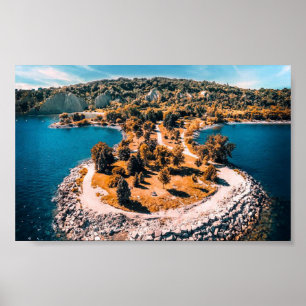 Scarborough Bluffs Canada stylised Poster