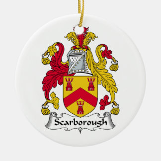 Scarborough Family Crest Ceramic Tree Decoration