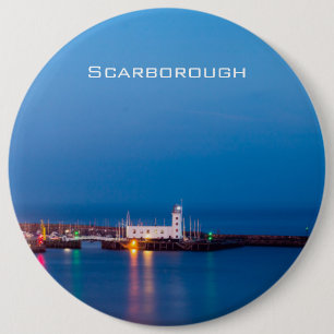 Scarborough Lighthouse 6 Cm Round Badge
